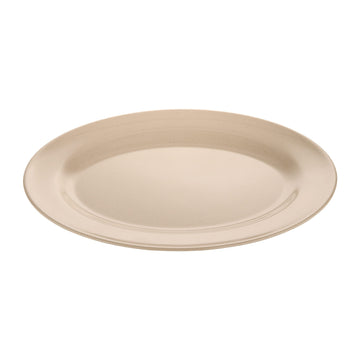 G.E.T. Enterprises M-4020 GET Santa Fe Ironstone Melamine Platter, 10" x 14", 12/Case - Beige / Speckled