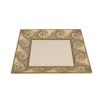 G.E.T. Enterprises ML-102-MO GET Mosaic Melamine Plate, 6" x 6", Beige, 12/Pack - Default Title