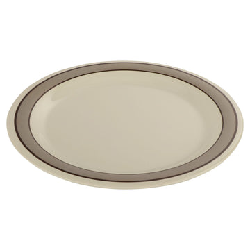 G.E.T. Enterprises NP-10-CA GET Diamond Cambridge Melamine Plate, 10 1/2" Diameter, Ivory, 12/Case - Default Title