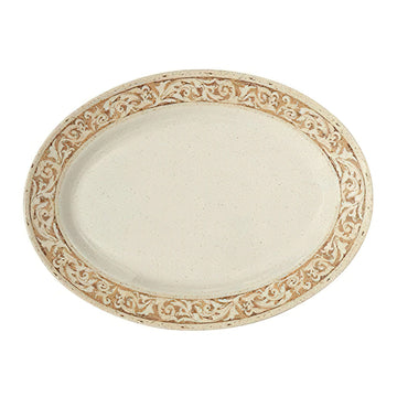 G.E.T. Enterprises OP-618-OL GET Olympia Melamine Platter, 13 1/2" x 18", Beige, 12/Case - Default Title