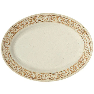 G.E.T. Enterprises OP-621-OL GET Olympia Melamine Platter, 15" x 21", Beige, 12/Case - Default Title