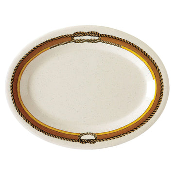 G.E.T. Enterprises OP-950-RD GET Diamond Rodeo Melamine Platter, 7 1/4" x 9 3/4", Ivory, 24/Case - Default Title