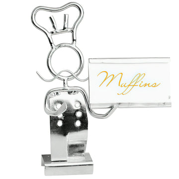 G.E.T. Enterprises SGN-03 Metal Card Holder, 4" High, Silver