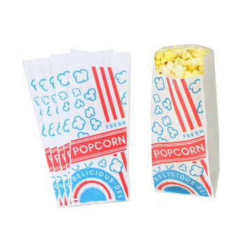 Paragon Kraft Paper Popcorn Bag, 1,000/Case - 1 oz.