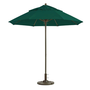 Grosfillex Fiberglass Umbrella, 9' Diameter - Forest Green
