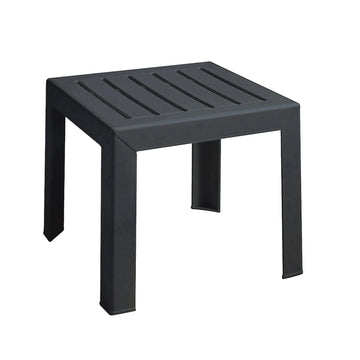 Grosfillex Resin Low Table, 16" x 16" - Square Charcoal