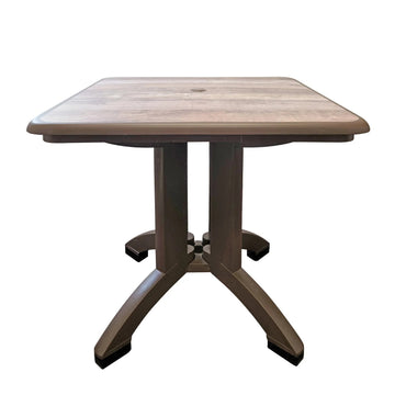 Grosfillex Table, 32" x 32" - Brown