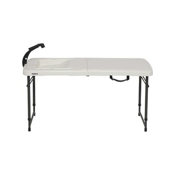 Lifetime 280560 Folding Table, 24 1/8" x 49 1/8", White - Default Title