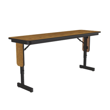 Correll Folding Table, 22 - 30" High, Brown - 18" x 60"