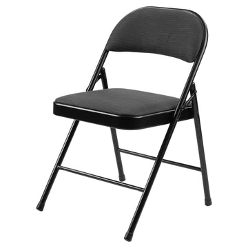 National Public Seating Folding Chair, 4/Case - 15 1/2" x 15 1/2" x 17 3/4" / Black