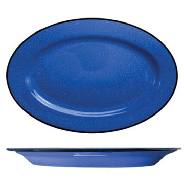 International Tableware Campfire Stoneware Platter, Blue, 12/Case - 11 1/2"