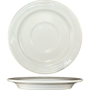 International Tableware NP-2 Newport Stoneware Saucer, 5 5/8" Diameter, Ivory, 36/Case - Default Title