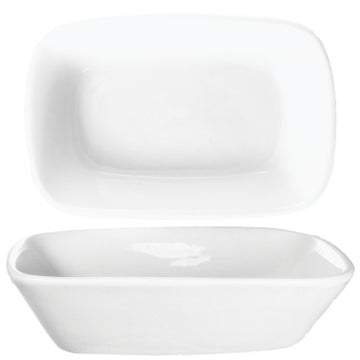 International Tableware QP-64 Quad Porcelain Serving Dish, 10 oz., White, 12/Case - Default Title
