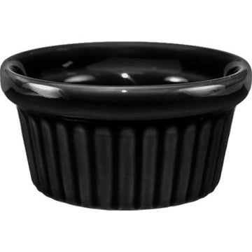 International Tableware RAMF-2 Cancun Stoneware Ramekin, 2 oz., 36/Case - Black
