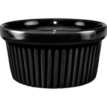 International Tableware RAMF-4 Cancun Stoneware Ramekin, 4 oz., 36/Case - Black