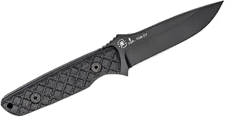 Spartan-Harsey Fighter, Black — 6.125" 1095 Cro-Van Fixed Blade Tactical Combat & Utility Knife with Sheath | SBSL006BK