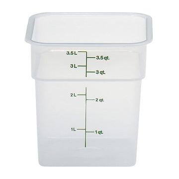 Food Storage Container (6 Pack) - Classic Series Square - 4 QT (Quart) - Commercial Grade for Food Prep (Translucent) by Cambro – 4 QT, 4.0 quarts, Polypropylene, translucent