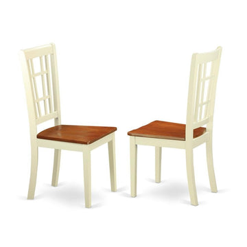 Solid Wood Dining Chairs Set of by Furnifact – Wood, & Brown, Pack of 2