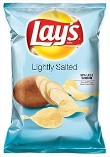 Lay's Lightly Salted Potato Chips 9.5 oz (Pack of 6)