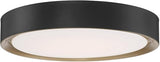 49972LEDDCS-MBL/ACR Malaga - 40W 1 3CCT LED Flush Mount-3.25 Inches Tall and 23.75 Inches Wide, Finish Color: Matte Black