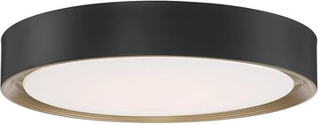 49972LEDDCS-MBL/ACR Malaga - 40W 1 3CCT LED Flush Mount-3.25 Inches Tall and 23.75 Inches Wide, Finish Color: Matte Black