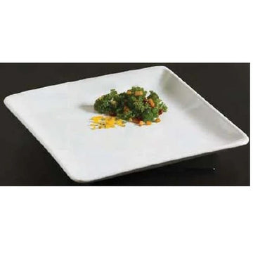 14" Square Plater by American Metalcraft – Large, Ceramic, White