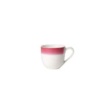 espresso Cup Set by Villeroy & Boch – 100 milliliters, Porcelain, White/Red, Pack of 6, Model 1048501420