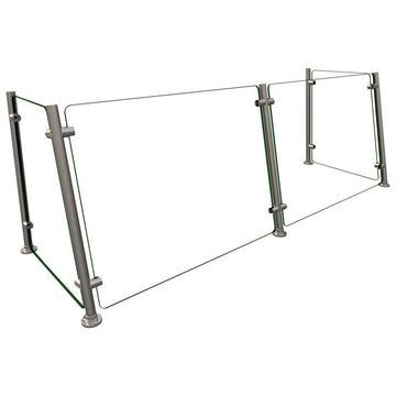 Hatco EP15 Glass Sneeze Guard, 22" High, Clear - 36" One Bay