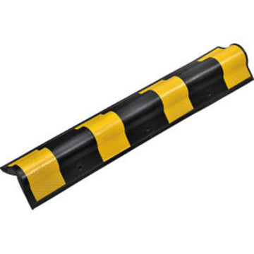 Heavy Duty Corner Guard by Global Industrial – 32"L x 4.75"W x 4.75"H, Rubber, Black/Yellow, Model 708112