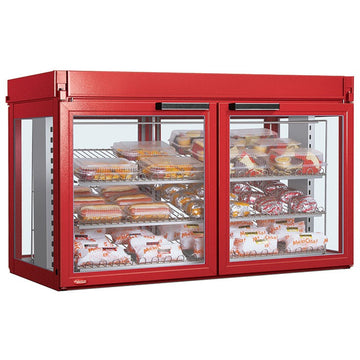 Hatco LFST-48-2X Stainless Steel Merchandising Cabinet, 48 7/8" Wide, Black - 120/208V