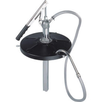 Lever Oil Bucket Pump for 5 Gallon Pails by Action Pump – 15"L x 4"W x 17"H, Aluminum, Nitrile, Carbon Steel, Polyurathane, Silver, Model 5512B