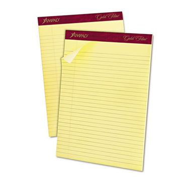 Gold Fibre Ruled Pad by Ampad – canary, Model 20-020 (DMi DZ
