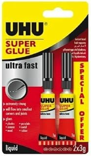 UHU Instant Glue Gel 3g + 3g Free