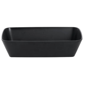 Serving Bowl Black Square - 12 1/2 L x 7" w x 3 1/5 H by HUBERT – Melamine, Black, Model M2341-BLACK