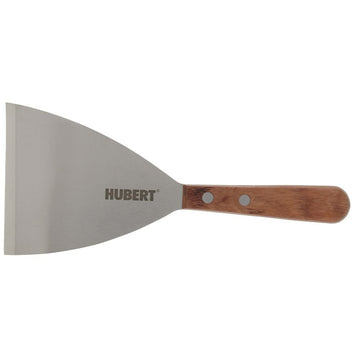 Pan Scraper with Rosewood Handle Stainless Steel- 4 1/2"L x 4"W Blade by HUBERT – Stainless Steel, Silver, Model GS-10214-115AK