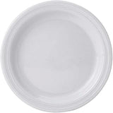 Tuxton Pacifica Porcelain White Embossed Narrow Rim 5-1/2-Inch Plate, Case of 36, Bright White; Scratch Resistant; Chip Resistant; Lead & Cadmium Free; Dishwasher, Microwave, Oven Safe