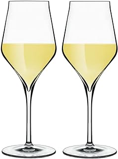 Luigi Bormioli Supermo 11.75 oz Chardonnay White Wine Glasses, 2 Count (Pack of 1), Clear