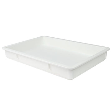 White 18" x 26" x 3" Pizza Dough Box - Qty: by Cambro – 18" x 26" x 3", 0.21132 liters, Polypropylene, White