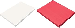 Prang (Formerly SunWorks) Construction Paper, White, 12" x 18", 100 Sheets & (Formerly SunWorks) Construction Paper, Holiday Red, 9" x 12", 100 Sheets