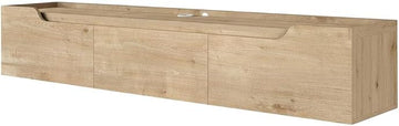 Furnifact White Wall Mounted TV Stand, for up to 80 inch TVs, Engineered Wood, Modern Design, Space-Saving wall Mount, Durable Construction
