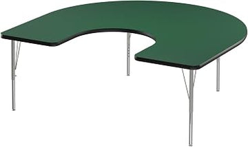 Correll Activity Tables with Green and Black Finish A6066-HOR-39-14-09