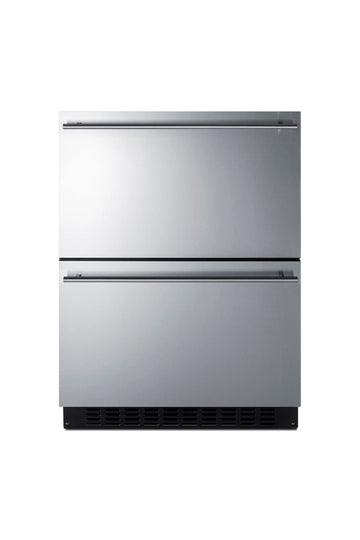 Summit 24” Two Drawer Refrigerator by Summit Appliance – 24", 3.1 cubic_feet, Stainless Steel, Model ASDR2414