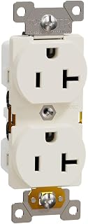 Square D by Schneider Electric Square D X Series 125V Tamper Resistant Heavy Duty Duplex Outlet, 20 Amp, Matte Light Almond