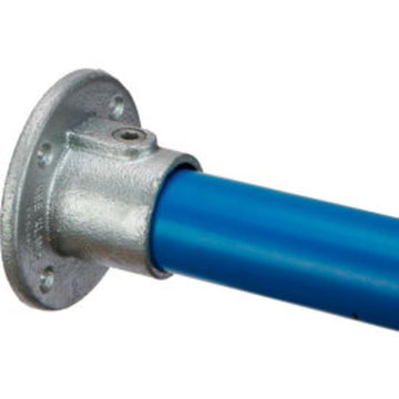 Flange, 1 1/4" by Kee Safety – 2"L x 2"W x 4"H, Galvanized Iron, Gray, Model 61-7