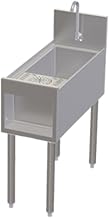 Perlick TSCE12PS-RC 12"W Underbar Prep Sink With Glass Washer