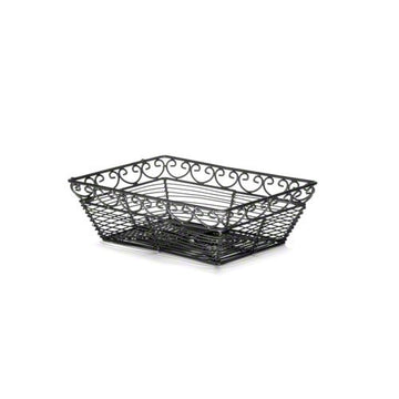 9" Rectangular Basket - Mediterranean Series by Tablecraft – Rectangular, Black, Model BK27209