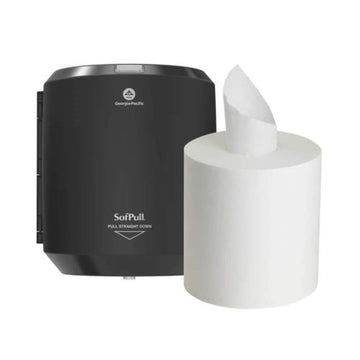 SOFPULL® CENTERPULL Regular Paper Towel Dispenser Starter KIT BY GP PRO () by Georgia-Pacific – Regular, Plastic, Black, Pack of 2, Model 58206B