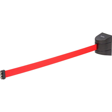 Magnetic Retractable Belt Barrier by Global Industrial – ABS Plastic, Black, Model GLOBAL-MWP400B-RD150