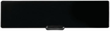 HUBERT Write-On Wipe-Off Price Tags Black Plastic Heat Resistant - 6 1/8" L x 1 7/8" H