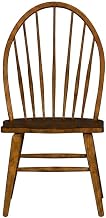 Starlight Canyon Home Solid Wood Side Chair with Windsor Back, Spindle Dining Chair for Kitchen Table or Farmhouse Dining Room Use, Brown